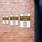 Portrait Round Plus This Is a No Trash Zone Wall or Door Sign | General Kitchen and Food-related