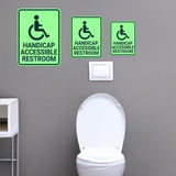 Portrait Round Plus Handicap Accessible Restroom Wall or Door Sign | General Kitchen and Food-related