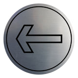 Signs ByLITA Circle Directional Arrow Left Graphic Door or Wall Sign | Easy Installation | Durable Construction | Promote Health And Safety | Caution Warning Sign for Home, Business and Office Spaces