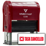 Vivid Stamp Task Cancelled Self-Inking Rubber Stamps Teachers And Schools | Motivational Stamps For Children | Re-inkable Ink Pad