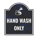 Hand Wash Only' Headstone ? Wall/Door Restroom & Hygiene Sign