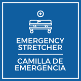 Signs ByLITA Square Emergency Stretcher Door or Wall Sign | Spanish Bilingual Business And Office Signs
