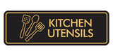Signs ByLITA Standard Kitchen Utensils Door or Wall Sign Easy Installation | Durable Construction | Kitchen Essentials | Hygiene | AirBnB Signs