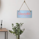 Ginvincible 5x10 Hanging Plus Wall or Door Sign | Family and Friends Home Decor