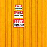 Classic Framed Plus Stop Private Farm Entrance Only Door or Wall Sign | Farm/Barn Warning Signage