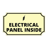 Notched Standard Electrical Panel Inside Wall or Door Sign | Facilities and Rooms Sign