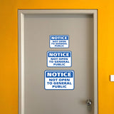Classic Framed Plus Notice Not Open To General Public Wall or Door Sign | Workplace and Office