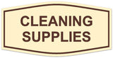 Signs ByLITA Fancy Cleaning Supplies Sign | Durable Plastic | Vibrant Colors | Powerful Foam Tape