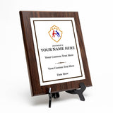 Wrestling Customizable Wooden Award Plaque | Easel Mount Option | Achievement and Recognition Personalizable Plaques