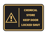 Signs ByLITA Classic Framed Chemical Store Keep Door Locked Shut Door or Wall Sign Easy Installation | Health And Safety | Building And Hospitality Signs