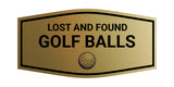 Fancy Lost And Found Golf Balls Wall or Door Sign
