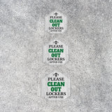 Heritage Plus Please Clean Out Lockers After Use Wall or Door Sign | Public Spaces Signage