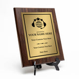 Customer Service Recognition Customizable Award Plaque | Achievement and Service Personalizable Plaques