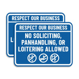 Signs ByLITA Classic Framed Respect Our Business: No Soliciting, Panhandling, or Loitering Allowed Wall or Door Sign (Multipacks)