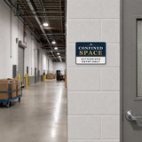 Classic Framed Plus Confined Space — Authorized Entry Only — Wall or Door Sign | Specialist Room - Sign