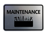 Classic Framed Maintenance Wall or Door Sign