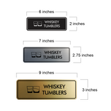 Signs ByLITA Standard Whiskey Tumblers Door or Wall Sign Easy Installation | Durable Construction | Kitchen Essentials | Hygiene | AirBnB Signs