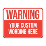 Classic Framed Plus Custom Warning Wall or Door Sign | Customizable Warning Sign For Homes and Businesses | Health and Safety Signage