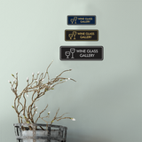 Signs ByLITA Standard Wine Glass Gallery Door or Wall Sign Easy Installation | Durable Construction | Kitchen Essentials | Hygiene | AirBnB Signs
