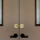 2" Round Push Pull Door Signs (Multipacks)
