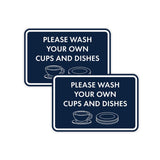 Classic Framed Please Wash Your Own Cups and Dishes Wall or Door Sign