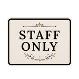 Classic Framed Plus Staff Only — Wall or Door Sign | Funeral and Memorial Services - Room & Area - Sign