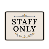 Classic Framed Plus Staff Only — Wall or Door Sign | Funeral and Memorial Services - Room & Area - Sign