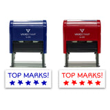 All Quality Top Marks! Self-Inking Rubber Stamp Motivational Teacher Stamps | Homework And Grading | Classroom Supplies