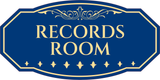 Victorian Plus Records Room Wall or Door Sign | Legal and Courtroom Decoration