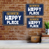 Classic Framed Plus This Is Our Happy Place Wall or Door Sign | Funny Home Decor