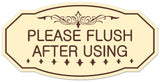 Signs ByLITA Victorian Please Flush After Using Wall or Door Sign - Easy Installation | Durable Wall or Door
