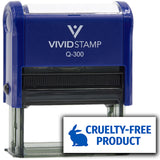 All Quality Cruelty-Free Product Self-Inking Rubber Stamp