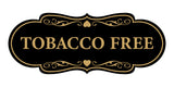 Signs ByLITA Designer Tobacco Free Wall or Door Sign | Easy Installation | Warning Business Signage