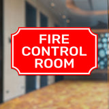 Notched Standard Fire Control Room Wall or Door Sign | Fire/Emergency/Electrical/Security Safety Signs