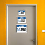 Classic Framed Plus Aviso Productos Químicos de Limpieza Door or Wall Sign | Spanish Business Signage