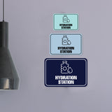 Classic Framed Plus Hydration Station Door or Wall Sign | Business & Public Signage