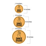 Circle Plus Dance studio Wall or Door Sign | Easy Installation | Business & Studio Signage