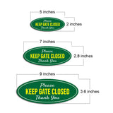Oval Plus Please Keep Gate Closed Thank You Wall or Door Sign | Business and Workplace Signage