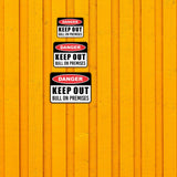 Classic Framed Plus Danger Keep Out Bull On Premises Wall or Door Sign | Farm/Barn Warning Signage
