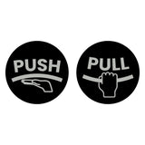 Signs ByLITA Circle Push and Pull Door Signs (Hands Vectors) Door Sign