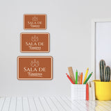 Classic Framed Plus Sala de Reuniones — Meeting Room Door or Wall Sign | Spanish - Church Room & Area Signs