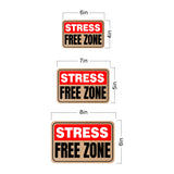 Classic Framed Plus Stress Free Zone Wall or Door Sign | Funny Home Decor