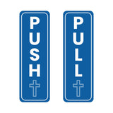 Signs ByLITA Vertical Push and Pull Door Signs (Church Crosses) Door Sign