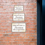Classic Framed Plus Oficina de la Secretaria de la Iglesia — Church Secretary's Office Door or Wall Sign | Spanish - Church Room & Area Signs