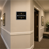 Classic Framed Plus Reception — Wall or Door Sign | Funeral and Memorial Services - Room & Area - Sign