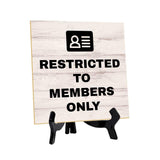 Touch-Free & Do Not Disturb Table Signs 5"x 5" Square Table Sign With Acrylic Easel