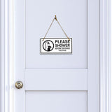 Please Shower Before Entering the Pool' Pool Signs - 5 x 10" Hanging Signs