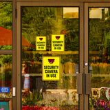 Portrait Round Plus Security Camera in Use Wall or Door Sign | Eco-Friendly Recycling