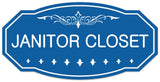 Signs ByLITA Victorian Janitor Closet Wall or Door Sign - Easy Installation | Durable Wall or Door