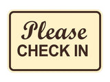 Signs ByLITA Classic Framed, Please Check In Wall or Door Sign